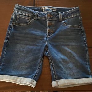 Girls Stretch Jean Bermuda shorts, size 14